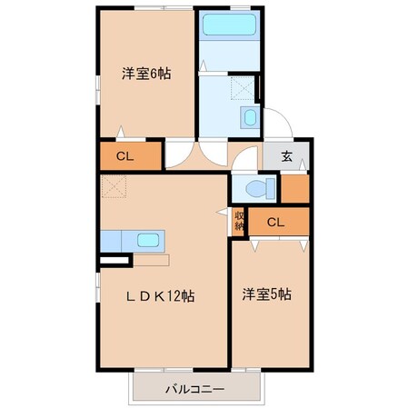 コンフォールA棟の物件間取画像